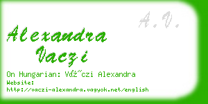 alexandra vaczi business card